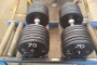 Welded metal dumbbells